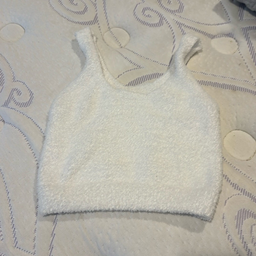 White Fuzzy Top